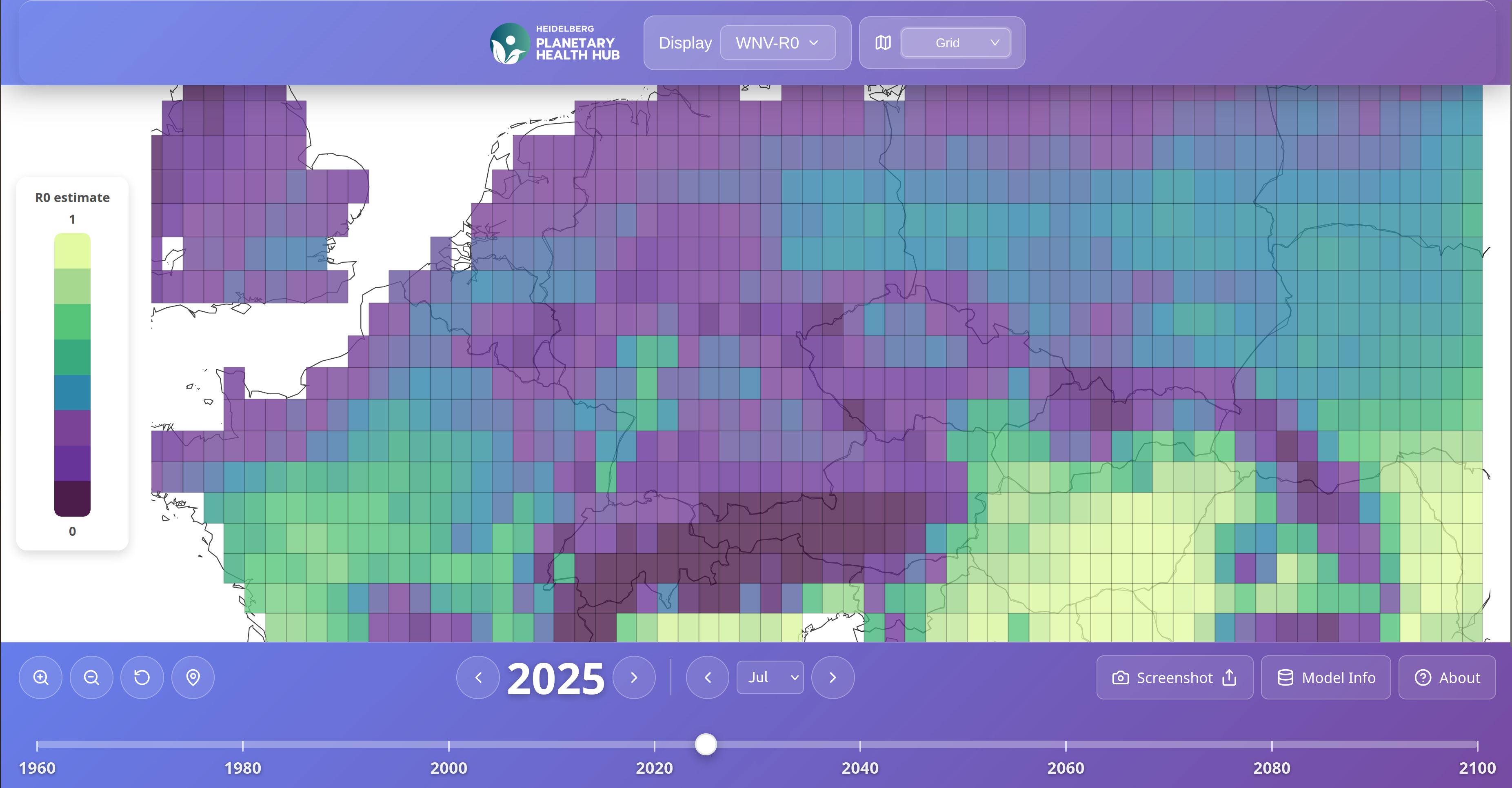 Worldwide Simple R0 example